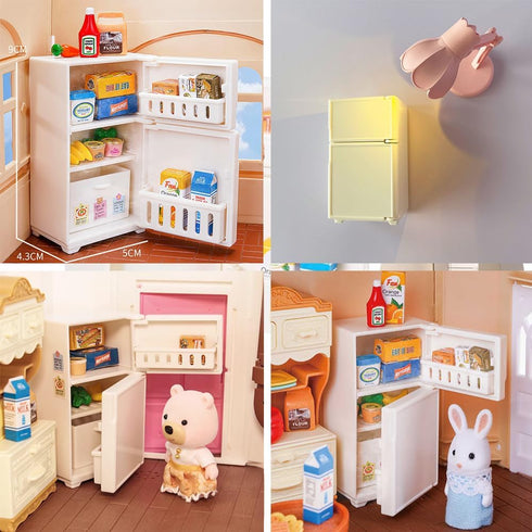 Set Play,16Pieces Ouliget Miniature Model Refrigerator Fridge Magnet,Unique Novelty Cute Mini Fridge Magnet,Mini