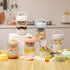 2 Pack 16oz Overnight Oats Containers with Lids and Handles, Folding Spoons & Divided Compartments for Fruit & Nuts