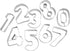 R&M 1-9 Number Cookie Cutters with Cut-Outs, 2.5” 9-Piece Gift Set - Baking Tools