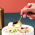 Stainless Steel Soup Spoons Set of 6 - Modern Round Head Spoons for Soup, Grain, Dessert, Milk Tea