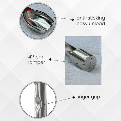 brocoli Mini Stainless Steel Scoop and Tamp Tool for Dry Herbs Spices Powder Salt Glitter by