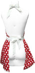Wrapables Adjustable Flirty Hostess Apron, Red Polka Dots