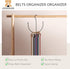 ZEDODIER Belt Hangers, Black Closet Organizer Hook Rack for Belts, Ties, Scarves, Hats