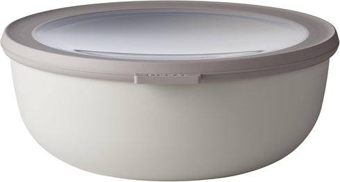 Mepal Cirqula Multi Food Storage & Serving Bowl - 76oz/2,250ml with Transparent Lids, Nordic White
