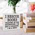 NKBINLILI I Rescue Books Library Bookshelf Wood Box Decor Accessories Sign, Bookish Wooden Box Sign Decor, Book Lovers