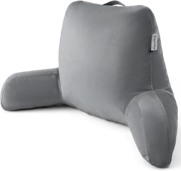 Yagamo Reading Pillow with Adjustable Memory Foam,Adult Backrest with Arms, Back Pillow for