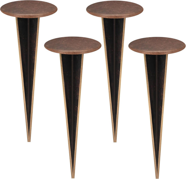 4 Pack Permanent Property Line Markers, 7x3 Inch Brass Boundary Markers for