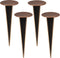 4 Pack Permanent Property Line Markers, 7x3 Inch Brass Boundary Markers for