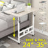 23.6" 66lbs 66 lbs Japard Small Desk on Wheels, Mobile TV Tray Table Rolling Desk for Bed Sofa, Adjustable Height Wide