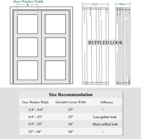 PONY DANCE Gray Door Curtain - 54 inch Wide by 72 inch Long Thermal Insulated Blackout Privacy Panel with Tieback,