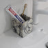 Genuine Calacatta Viola Marble Toothbrush Holders, Natural Marble Makeup Brush Holder for Bathroom Countertop Organizer