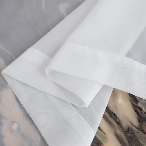 Ivory Sheer Curtains by LONGTAI, 108 Inches Long, 2 Panels Basic Rod Pocket for Bedroom Living Room