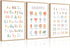 Pennclys Kids Playroom Wall Art Decor Nursery ABC Alphabet Poster Play Room Canvas