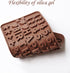 Silicone Letter Number Molds, Reusable Chocolate Molds with Happy Birthday Cake Decorating Symbols