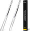 Hotec Stainless Steel Kitchen Tweezers, Professional Tongs for Cooking, Extra-Long Food Tweezers, Set of 2