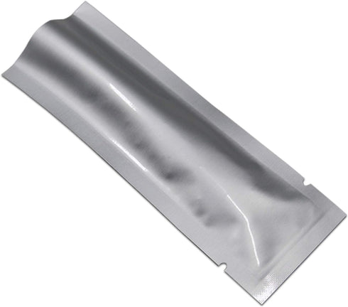 PABCK 100 Pcs 1.38x3.94 Inch Coffee Food Storage Heat Sealable Mylar Pure Foil Bag, Vacuum Pouch for Sampling Packaging