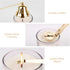 3 in 1 Candle Snuffer Kit, Long Handle Extinguisher, Wick Trimmer, Cutter, Dipper - Gold