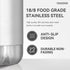 VEGOND 17oz Stainless Steel Water Bottles Bulk, Reusable Metal Sports Water Bottle, Keeps Drinks Hot and Cold, BPA Free