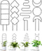 sousac 4 Pack Trellis for Indoor Climbing Plant, Small Metal Garden Trellis for