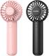 2-Pack Handheld Fan Portable Fan for Travel, 3 Speeds Mini Battery Operated Fan with Base Lanyard, Pink+Black