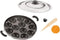 Non Stick Aluminium Appam Pan, 12 Pits with Steel Lid, Two Side Handle Appam Maker, Black and Silver Paniyaram Pan
