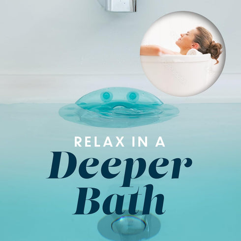 SlipX Solutions Bottomless Bath Overflow Drain Cover for Tub, 4" Diameter, Aqua, Best Gifts for Mom