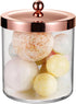 SheeChung Premium Apothecary Jar, 50 Oz. Large Clear Plastic Container with Rust Proof Stainless Steel Lid, Storage