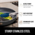 GORILLA GRIP Stainless Steel Kitchen Tongs, Heat Resistant, 9 + 12 Inch, Set of 2 BBQ Tong with Non Scratch Silicone Tip