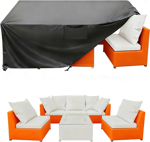 GardenCover Patio Furniture Cover 110" L x 74" W x 28" H -