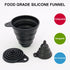 3 Sizes Kitchen Funnel Set, Food Grade Silicone Collapsible Funnels for Filling Bottles, Liquid & Powder Transfer