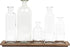 Creative Co-Op Set of 5 Vintage Bottle Vases on Wood Tray