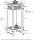 1-Pack, Furinno Turn-N-Tube Tall Nightstand with Bin, Plastic Poles, Espresso/Brown
