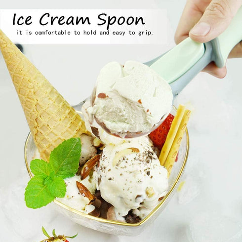 L7HWDP Frozen Ice Cream Scoop with Easy Trigger,Plastic Cookie Scoops for Baking,Durable Melon Baller Scoop, Perfect