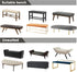 Lebaley Waterproof Stretch Bench Cover Quilted Pattern, Elastic Rectangular Bench Seat Cover, Washable Bench Slipcover
