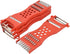 uxcell Plastic Frame Vegetable Fruit Slicer Peeler Shredder, 4pcs Red Silver Tone