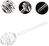 5.34 Inch CALLARON Glass Honey Dipper Clear Honey Stirring Rod for Household Jam Syrup Mixing and Serving