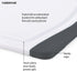 Farberware Nonslip Poly Cutting Board, 8x10-Inch, Gray and White