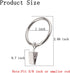 16 Pack Curtain Rings with Clips, Window Clip Rings, Hangers for Drapery, Mini 1 Inch Diameter, Fits up to 5/8" Rod,