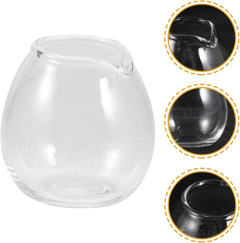BESTOYARD Mini Glass Milk Cup Pitcher Set, 2 Pcs for Sauce, Maple Syrup, Coffee, Espresso Shots, and Tea