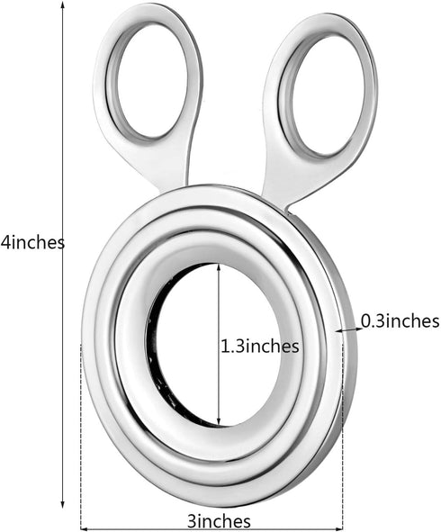 Boao 2 Pieces Stainless Steel Egg Topper Cutter for Boiled Egg Shell Scissors Opener Kitchen Tool