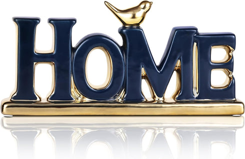 Love Sign Decor,Blue and Gold Room Decor Aesthetic, Knick Knack Shelf,Gold Bird
