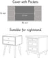 Plaids-16x36 Inch SIELUNO Nightstand Cover, Rectangle Bedside Tablecloth with Pockets and Tassel, Cotton Linen
