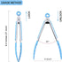 MSY BIGSUNNY Kitchen Food Tongs - 7" Mini Silicone Serving Tongs - Set of 3 (Blue) by MSY BIGSUNNY