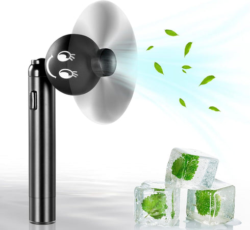 Mini Handheld Fan, Portable Battery Powered Fan for Women Men, Quiet Pocket Fan for Indoor/Outdoor, Black