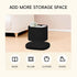 16.1"x12.2"x12.2" PINPLUS Storage Ottoman Boulce Tufted Oval Small Ottomans Bench Foot Rest with Storage (Black)