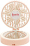 Compact Mini Fan Mirror, Handheld Portable USB Rechargeable Adjustable Speed Fan for Makeup Travel