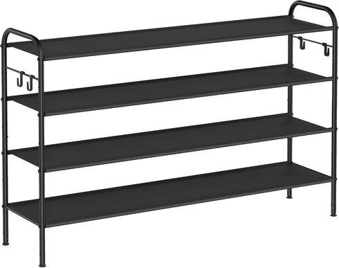 SONGMICS Shoe Rack, 4-Tier Shoe Organizer, Fabric Shoe Shelf Storage with 4