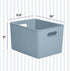 Superio Ribbed Collection - Decorative Plastic Open Storage Bins, X-Large Blue (2 Pack) for Organizing