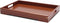 YACEYACE Wooden Tray for Ottoman, 15"x10"x1.5" Medium Wood Serving Tray with Handle for