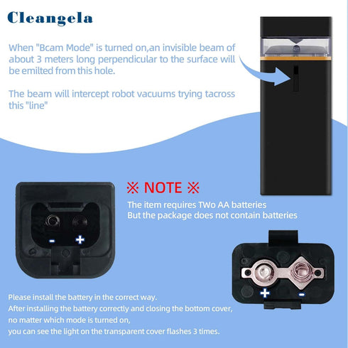 Dual Model Virtual Wall Barrier Compatible with iRobot Roomba 600 700 800 900 Series, 2-Pack Compare to Part 4636429
